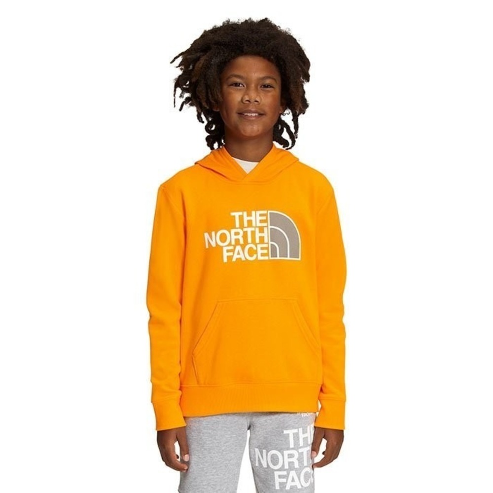 The North Face | Junior's Boy's Camp Fleece Pullover Hoodie, Cone Orange, SizeXS